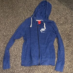 Nike Women's Heathered Blue Zip-Up Jacket